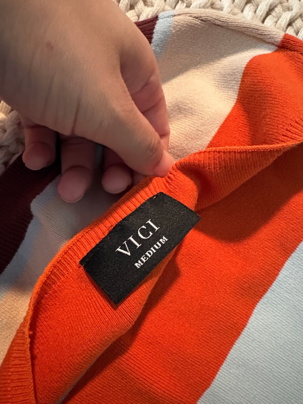 Vici - Striped Halter Knit Top SMALL - Picture 2 of 3